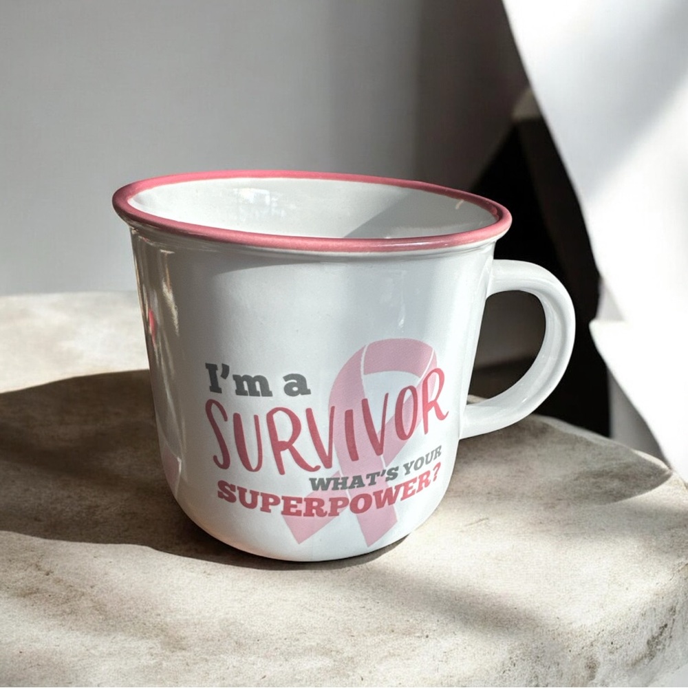 Pink and White Inspirational Mug